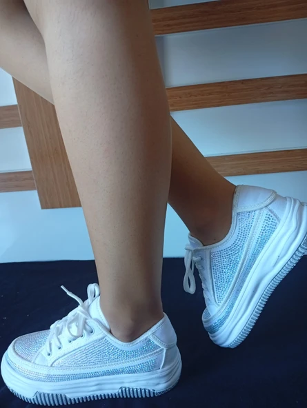 Kadın Spor Ayakkabı Beyaz Renk - Resim 2