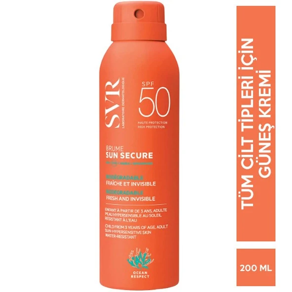 SVR Sun Secure Brume Invisible Fresh Mist Spf 50+ 200 ml Güneş Spreyi