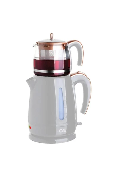 CVS Latife DN 1547 1600 W Cam Demlikli Çay Makinesi BEYAZ