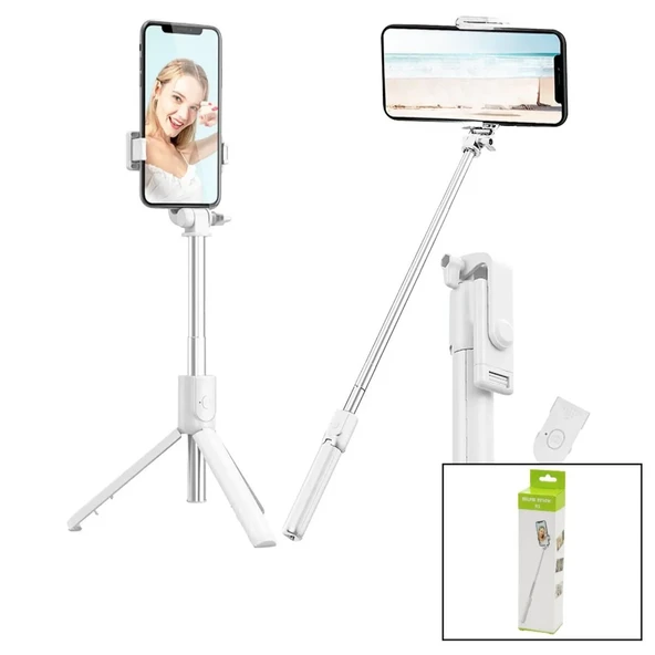 Mucit Home  Selfı Çubuk  - Tripod Ayaklı  57 cm Uzayan kısalan Saplı - 2