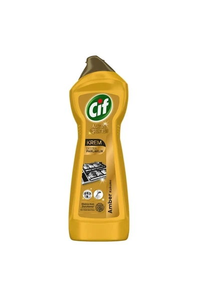 Cif Krem Yüzey Temizleyici Altın Işıltısı Amber Kokulu 500 ml