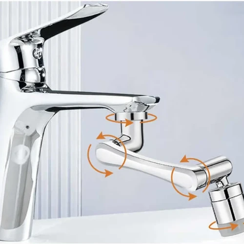 Mucit Home  Krom Tasarruflu 4 Modlu Şelale Ayarlanabilir Musluk Başlığı Eviye Batarya