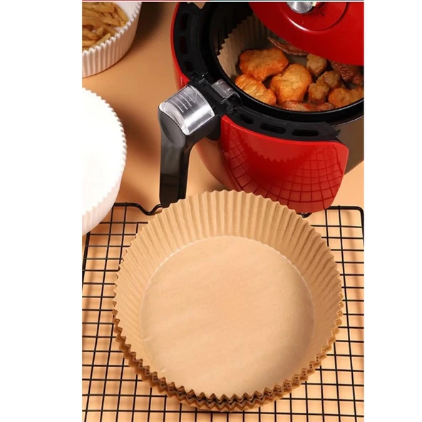 Mucit Home   Airfryer (HAVA FRİTÖZÜ)  Fritöz Pişirme Kağıdı 50 Adet ürün görseli