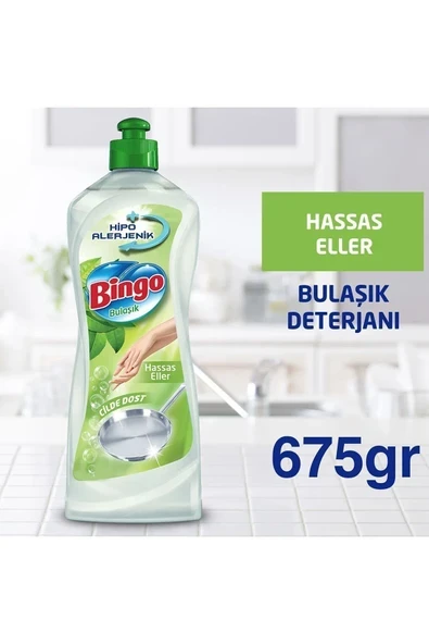 Bingo Elde Bulaşık Deterjanı Hassas Eller 675 ml