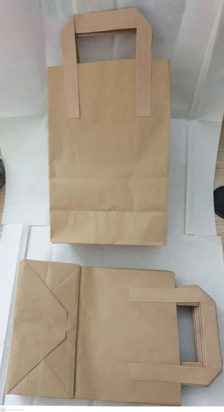 Kraft Kağıt Saplı Karton Çanta 25x14x28 25 Adet