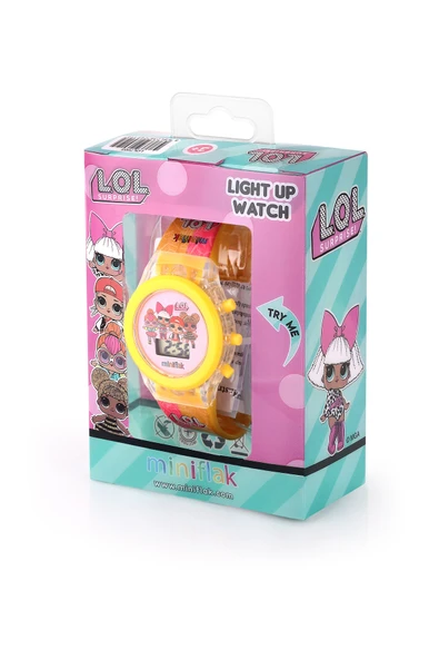 Miniflak LOL Surprise! Lisanslı LOL7003 Sarı Işıklı Çocuk Saati - Resim 2