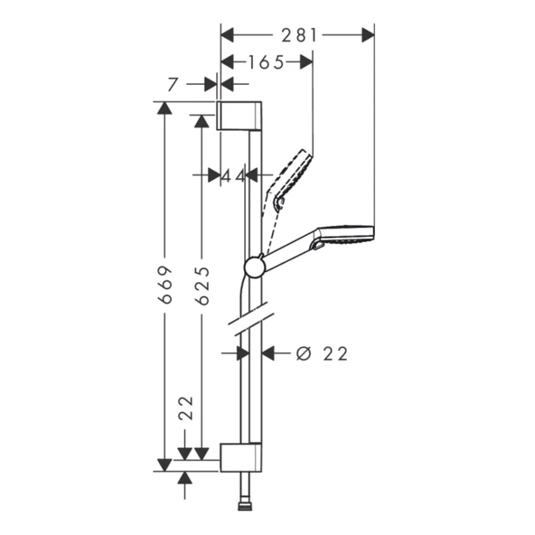 Hansgrohe Crometta Vario Duş Seti 65 cm - 2