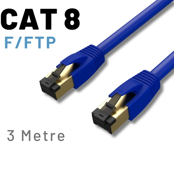 IRENIS CAT8 F/FTP LSZH Ethernet Patch Kablo, 3 Metre - 3