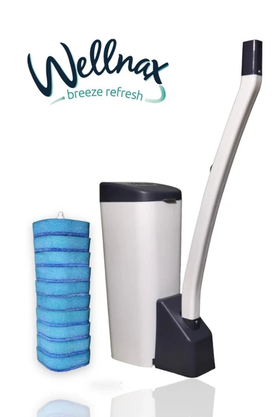 Wellnax breeze refresh Özel Süngerli Tuvalet Temizlik Seti - Kullan At Süngerli Ve Deterjanlı Tuvalet Fırçası - 3