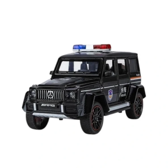 Nessiworld XHD-B2433 -Vardem  Çek Bırak Işıklı ve Sesli G Polis Metal Jeep 1:24 - 2