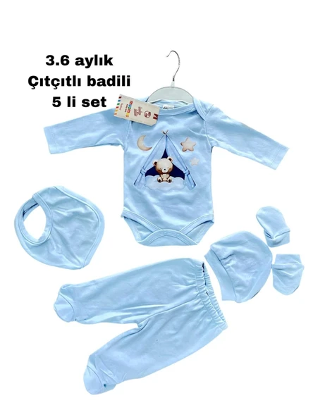 BEBEK 5'Lİ ZIBIN SET   3-4-5-6 aylık Toptan 4'ü seri - Resim 2