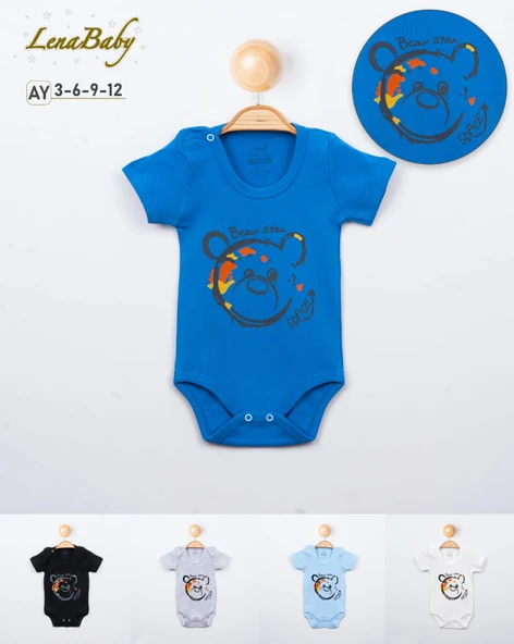 Çıtçıtlı bebek bady 4lü seri 3-6-9-12 aylık toptan 4lü seri - Resim 6