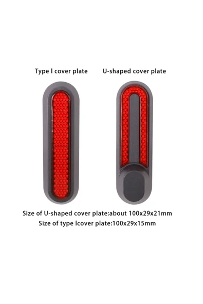 4'lü Jant Ön/arka Kırmızı Teker Koruma Kapağı & Reflektörü- Hub - Xiaomi 1s, M365, Pro, Pro2 - 7