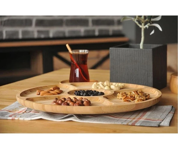 Bambum Victoria - Dönen Bölmeli Servis Tabağı Küçük B2538 - 3