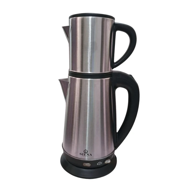 Siena SN-1004 Çelik Çay Makinesi Demlik 0.8 Lt Alt Demlik (Suluk) 1.8 Lt - İnox - 3
