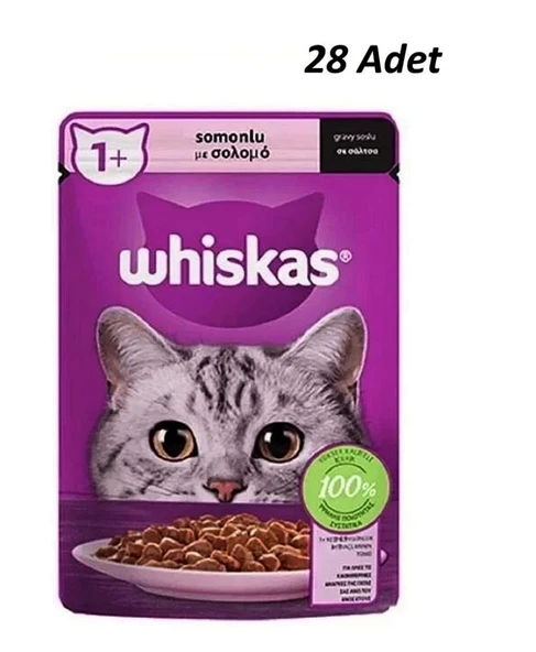 Whiskas Pouch Somonlu Yaş Kedi Maması 85 gr X 28 Adet ürün görseli