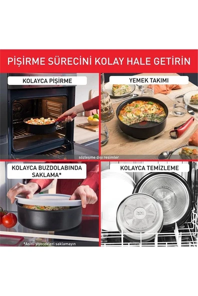 Titanyum 6X Ingenio UnlimitedOne İndüksiyon Tabanlı 3 Parça Tava Seti - 2100134265 - 4