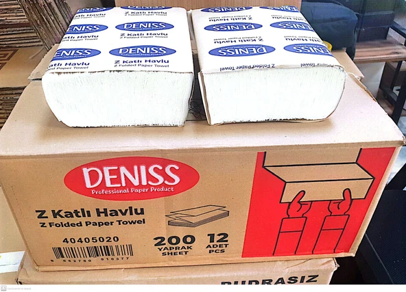Z Katlama Kağıt Havlu 200 Lü 3 Paket Dispenser Peçete 600 Adet