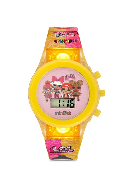 Miniflak LOL Surprise! Lisanslı LOL7003 Sarı Işıklı Çocuk Saati ürün görseli