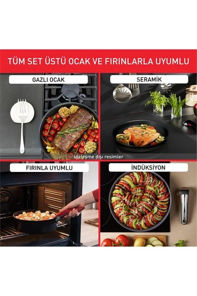 Titanyum 6X Ingenio UnlimitedOne İndüksiyon Tabanlı 3 Parça Tava Seti - 2100134265 - 6