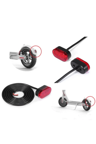 Elektrikli Scooter Arka Fren Stop Ve Uyarı Lambası Xıaomı - M365 - Pro - M187 Escooter - Resim 6