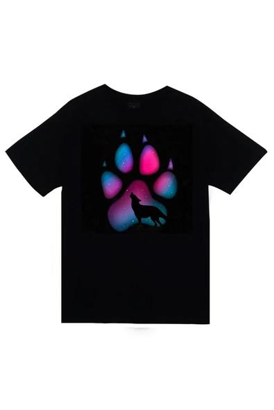 fame-stoned Therian Kurt Baskılı Unisex %100 Pamuk Siyah T-shirt ürün görseli