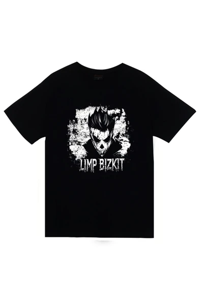 fame-stoned Limp Bizkit Baskılı Unisex %100 Pamuk Siyah T-shirt ürün görseli