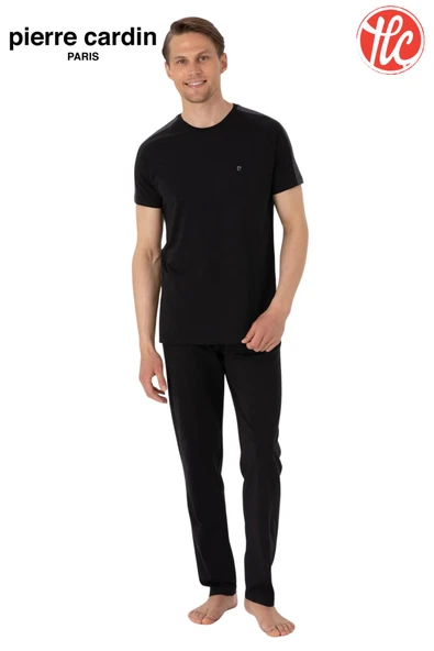 Pierre Cardin Erkek Bisiklet Yaka Penye Kısa Kol Pijama Takım - Resim 12