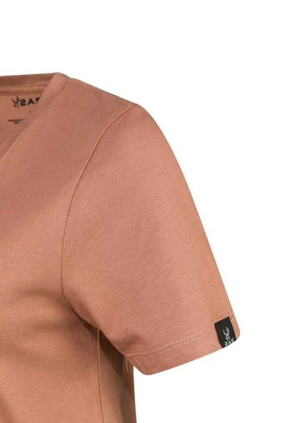 2AS ALONE BASKILI V YAKA KADIN T-SHİRT 404 - 10