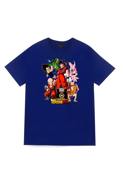fame-stoned Dragon Ball Z Anime Baskılı Unisex %100 Pamuk Siyah T-shirt ürün görseli