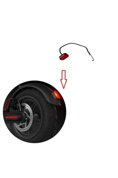 Xiaomi M365 M365 Pro Uyumlu Kırmızı Fren Lambası - Resim 3