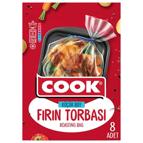 Cook Fırın Torbası Standart Boy 25 x 38 cm 8'li Paket ürün görseli 1