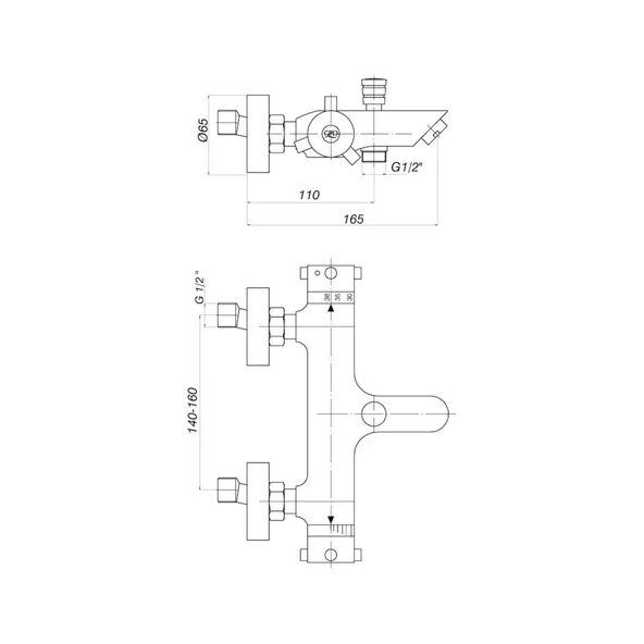 Gpd Termostatik Banyo Bataryası TBB02 - 2