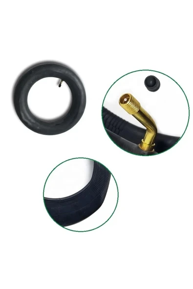 Siyah ONVO OV-012 X Plus Scooter Uyumlu Dayanıklı İç Lastik Şamrel - Resim 3