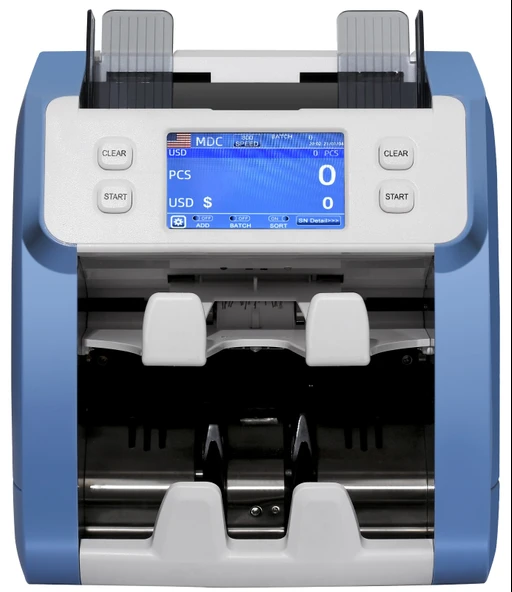 Sigma KSN Çift Katlı Karışık Para Sayma Makinesi 10 Para Birimi, Dokunmatik Ekran, Seri Numarası Okuma