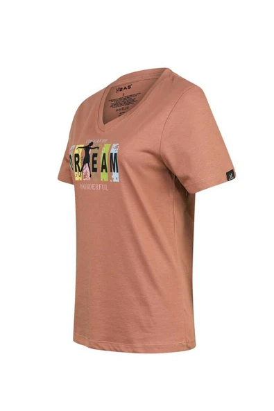 2AS ALONE BASKILI V YAKA KADIN T-SHİRT 404 - 9