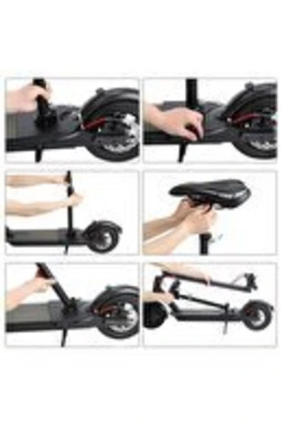 Elektrikli Scooter Koltuğu Katlanır Suspansiyonlu Sele Siyah Koltuk - 6