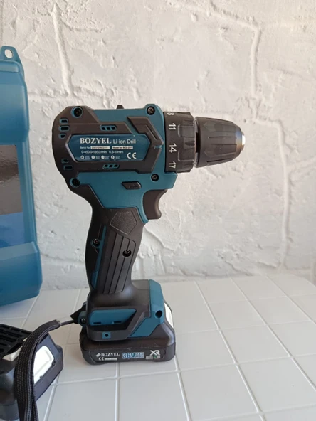 36 VOLT ÇİFT AKÜLÜ ŞARJLI MATKAP-MİNİ CANAVAR-PROFESYONEL MODEL-SETLİ-2 YIL GARANTİLİ - 8