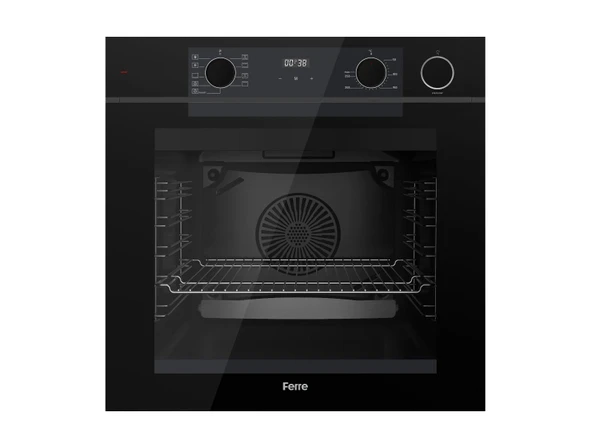 Ferre STEAMART-FRYART-SILENTART Serisi Siyah Set (SS205 + QEP64CS +D063-SA ) - Emaye Izgara - Resim 4