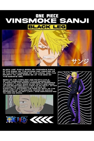 fame-stoned One Piece Anime Baskılı Unisex %100 Pamuk Siyah T-shirt - Resim 2