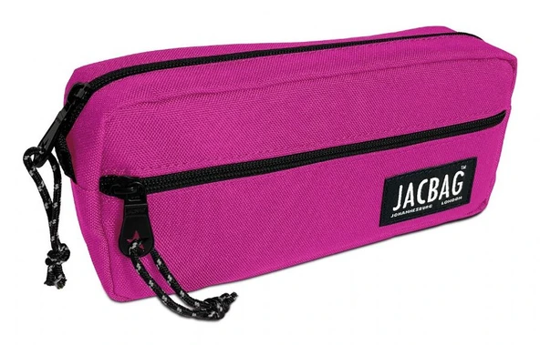 Jacbag Çift Fermuarlı Pembe Kız Çocuk Kalem Kutusu ürün görseli