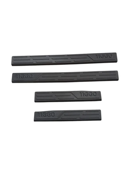 Chery Tiggo 8 Pro Plasik Yapışkanlı Araba Kapı Eşiği 4'lü Siyah - Resim 5