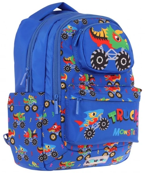 Kaukko Toys Erkek Çocuk 3D Kamyon Şekilli İlkokul ve Günlük Sırt Çantası - Mavi - L5255 ürün görseli 1