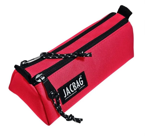 Jacbag Dual Prime İki Bölmeli Üçgen Kırmızı Kız Çocuk Kalem Çantası - Resim 3