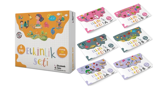 6 Yaş Etkinlik Seti (6 KİTAP 195 ETKİNLİK) ürün görseli 1