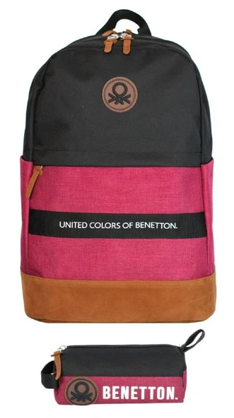 United Colors Of Benetton Retro Erkek Çocuk Çanta Seti - Siyah - Kırmızı ürün görseli