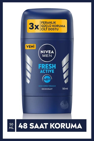Nivea Men Erkek Stick Deodorant Fresh Active 50ml, Ter Ve Ter Kokusuna Karşı 48 Saat Deodorant Koruma - 5