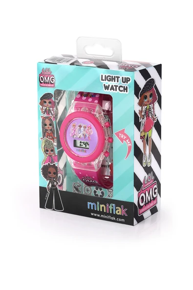 Miniflak LOL Surprise! Lisanslı OMG7002 Pembe Işıklı Çocuk Saati - Resim 2