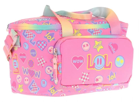 Kaukko Kids Thermo Isı Yalıtımlı Kız Çocuk Lol Baskılı Pembe Beslenme Çantası L7237 (İki Bölmeli) ürün görseli