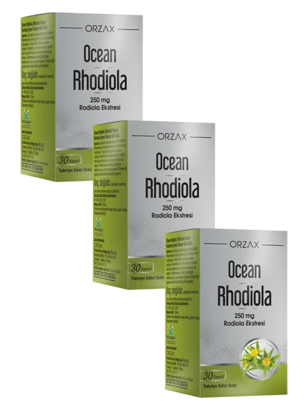 Orzax Ocean Rhodiola 250 Mg 30 Kapsül 3 ADET ürün görseli
